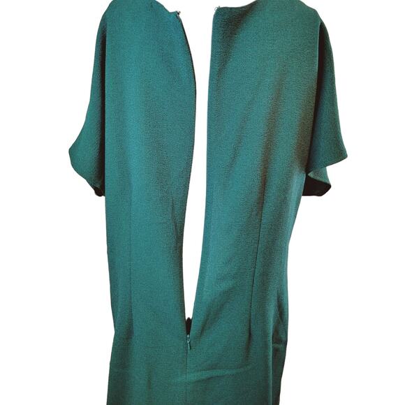 Asos Design 12 Dress Women pleated zipper texture round neck long-sleeved - Picture 5 of 12